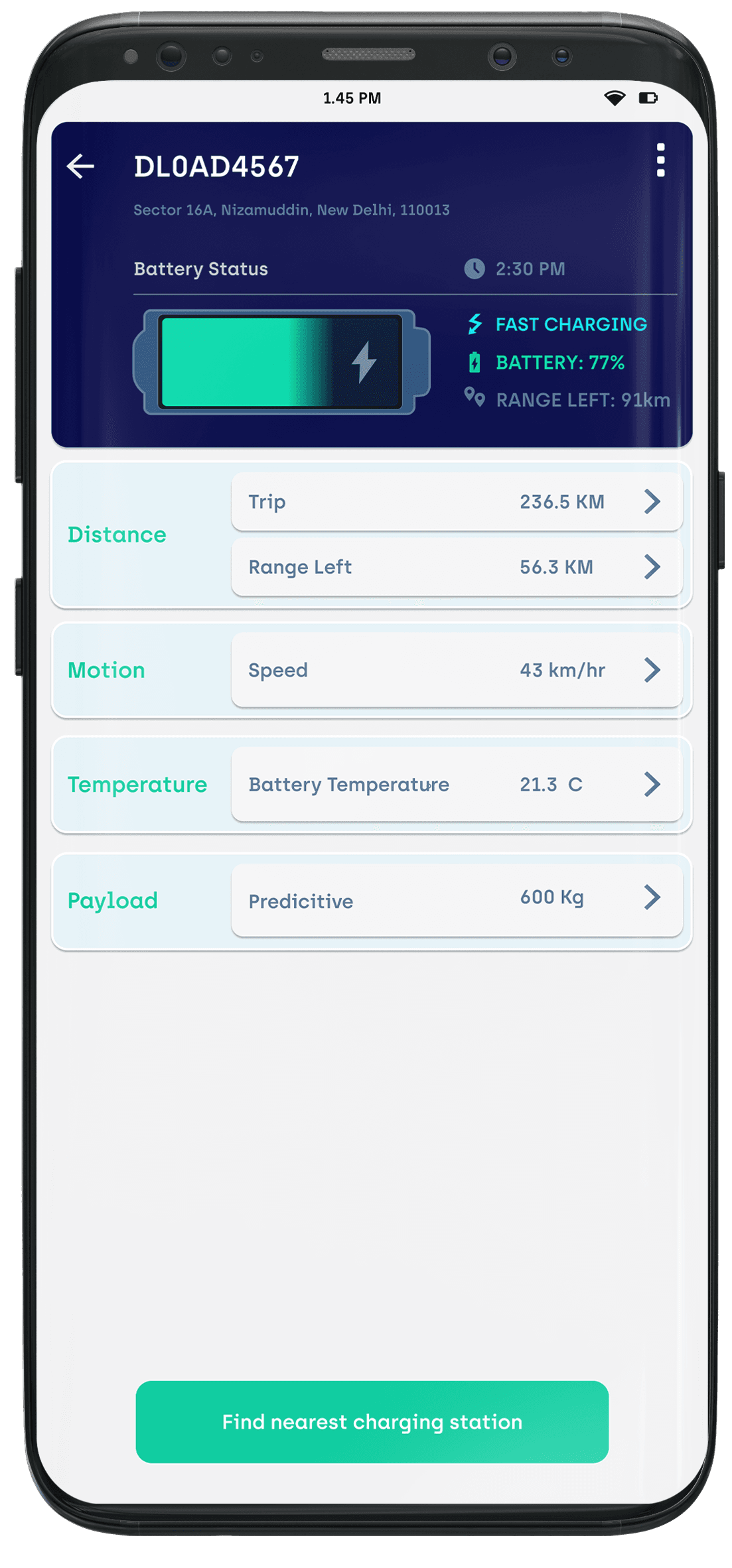 Shepherd App Charging Status